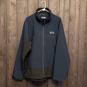NWOT NRA National Rifle Association Zip Soft Shell Fleece Lined Jacket XL Navy